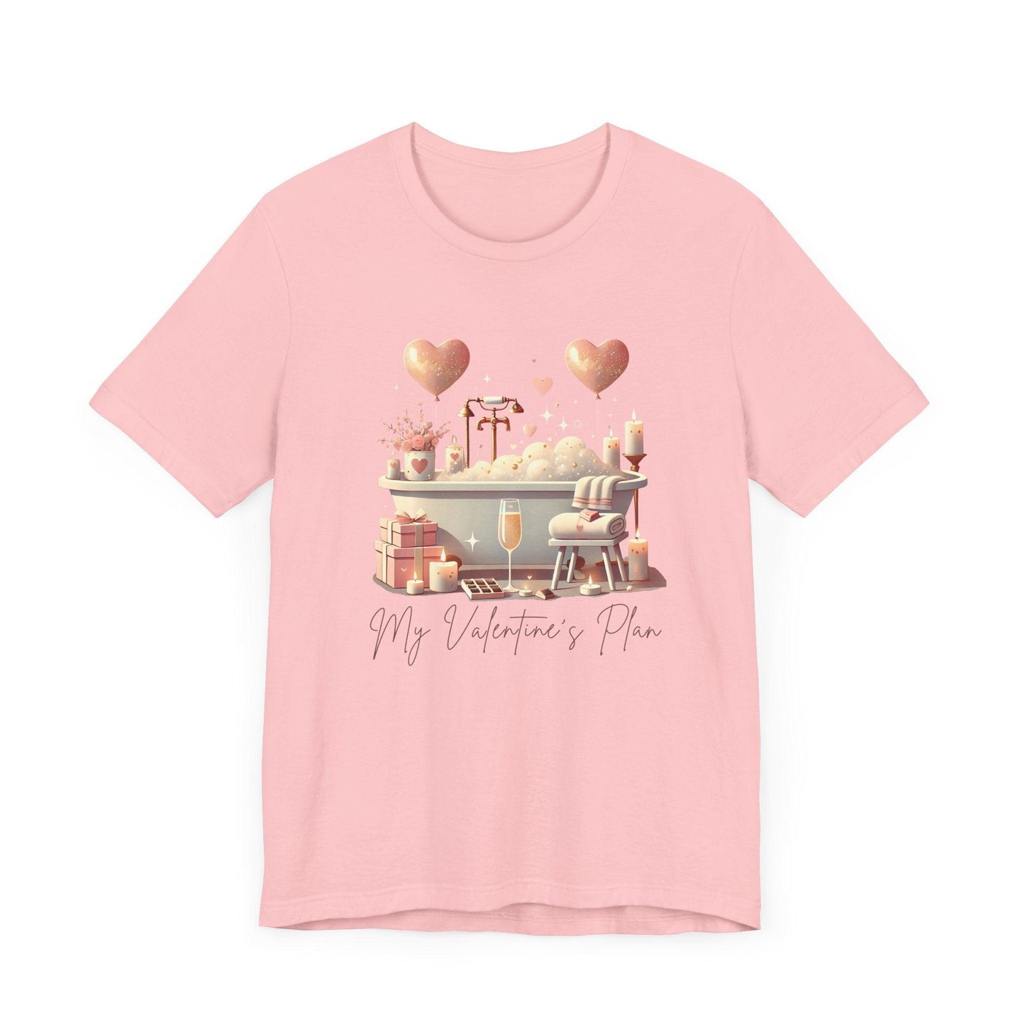 💖 My Valentine's Plan 🛁 Unisex Jersey Tee ✨ Romance, Relaxation, and a Touch of Whimsy! - Whippie's