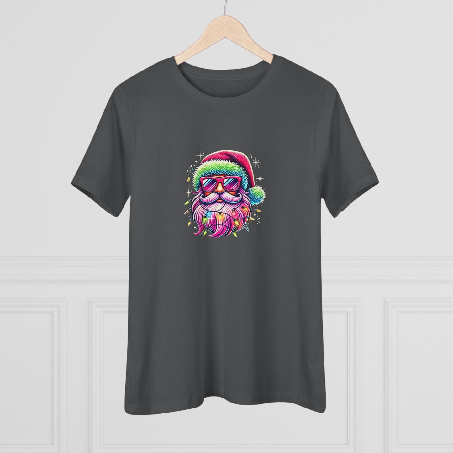 Shine Bright Like Santa! Merry and Bright! 🎅🏻✨🌈 - Women's Softstyle Tee - Whippie's