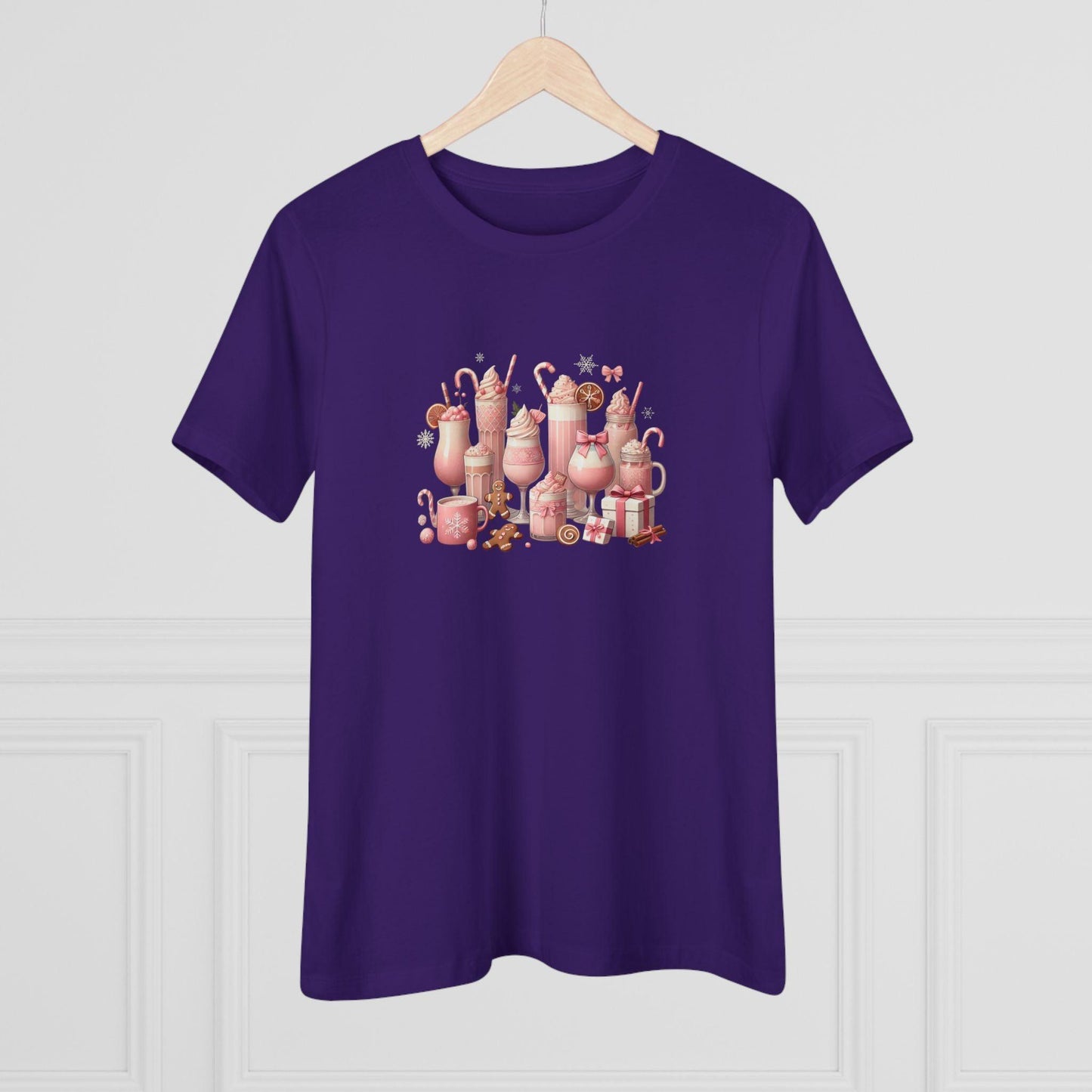 💖☕ Pretty in Pink Holiday Coffee ❄️🎀 - Women's Softstyle Tee - Whippie's