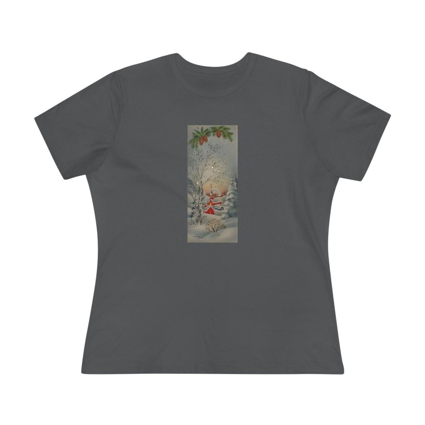Glittery Winter Village Tee - Sparkle This Season! ✨🎄 Women's Softstyle Tee - Whippie's