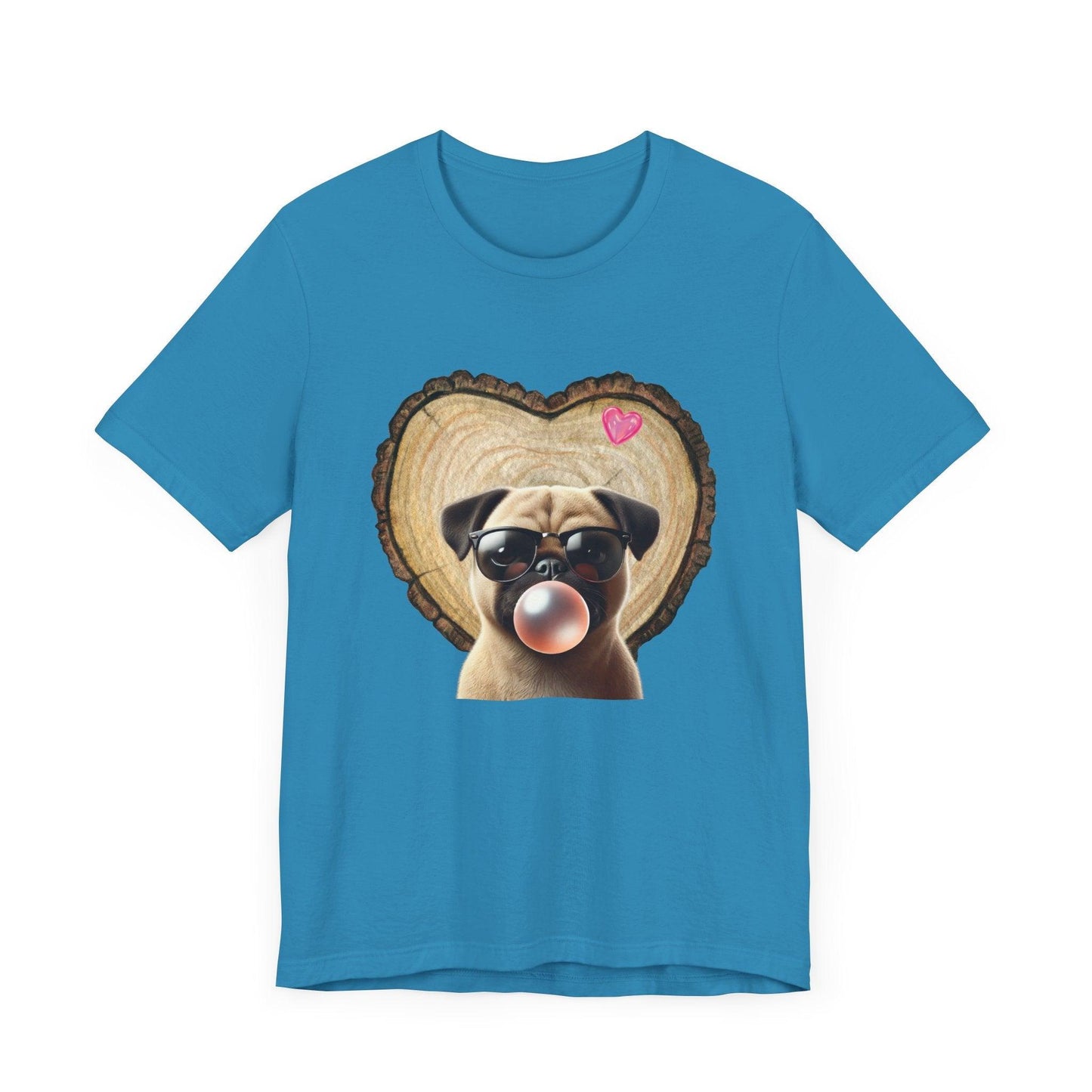 Pug Love - Unisex Jersey Tee - 🐶💕 Spread the Love with a Bubbly Pug! 💕🐶 - Whippie's