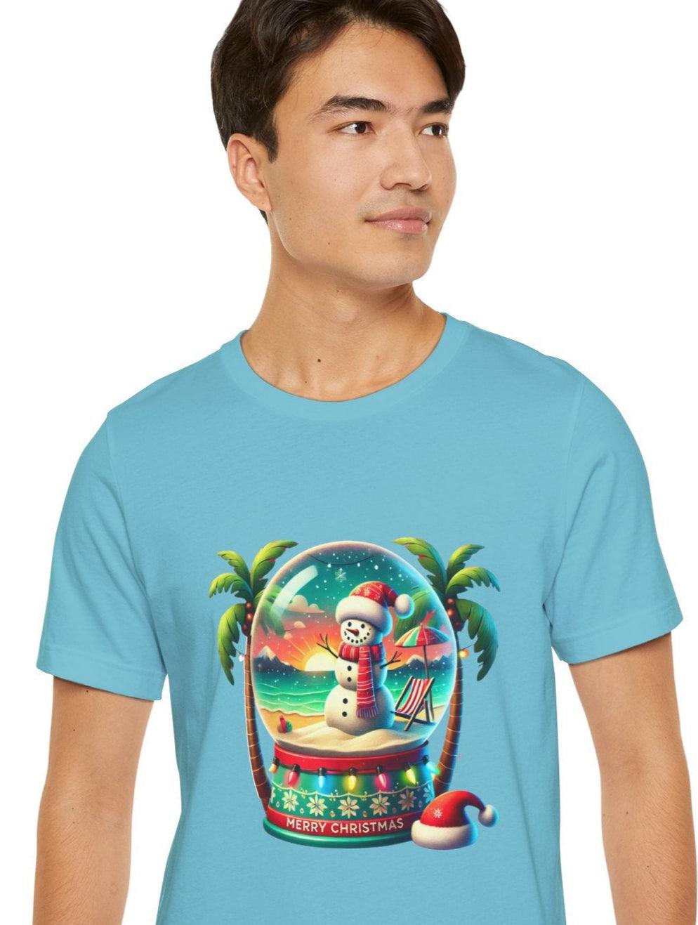 Tropical Christmas Paradise: Merry Christmas Unisex Jersey Short Sleeve Tee - Whippie's