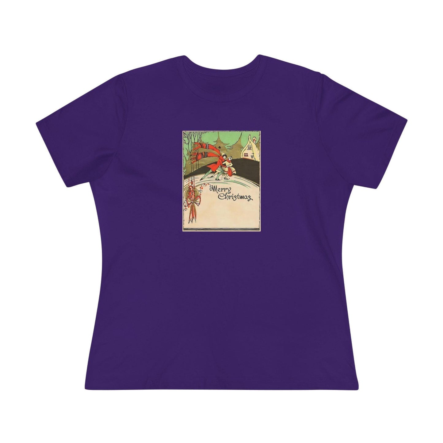 Merry Christmas - Ice Skating Couple - Women's Tee - Whippie's