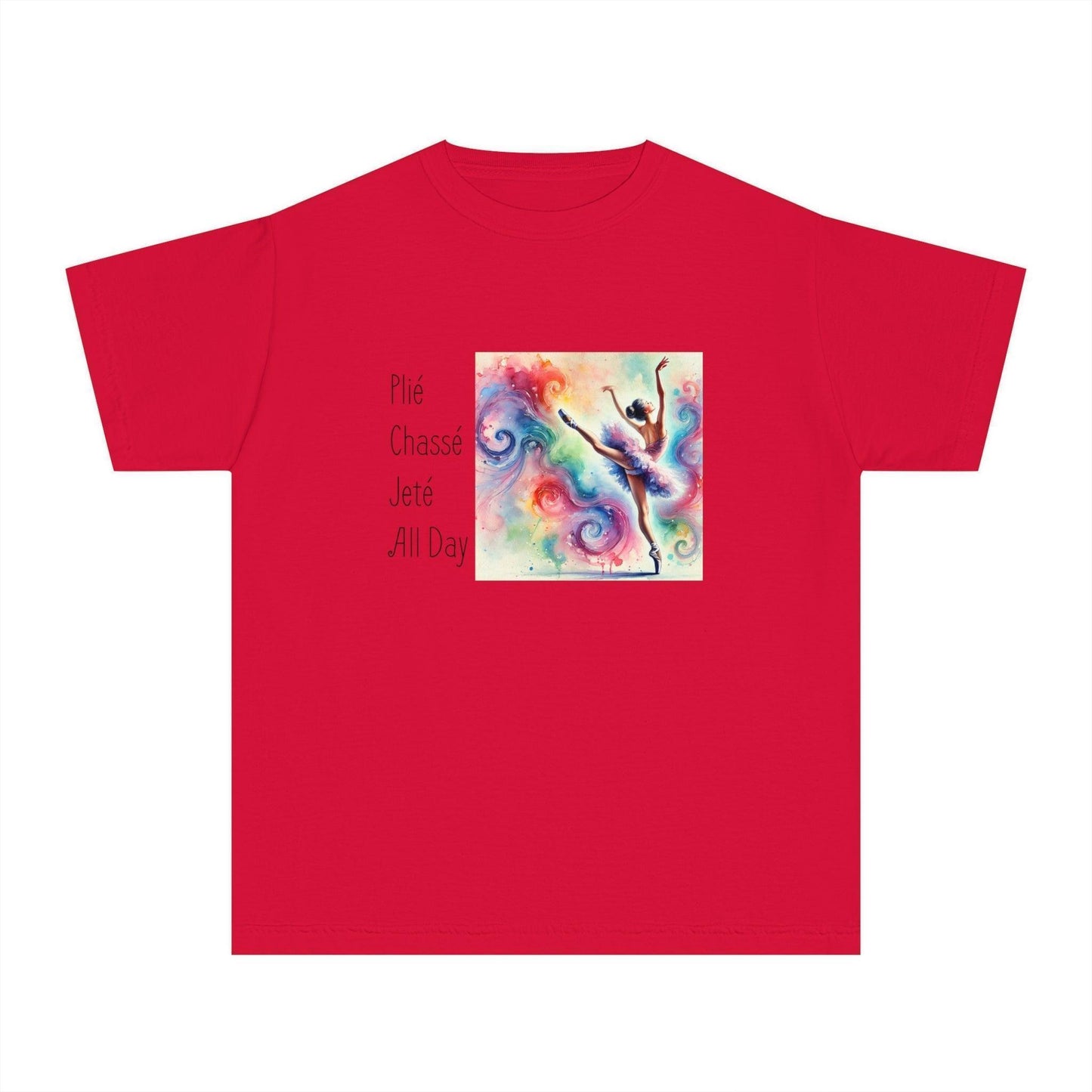 🩰 Plié Chassé Jeté All Day 💃 Youth Midweight Tee ✨ - Whippie's
