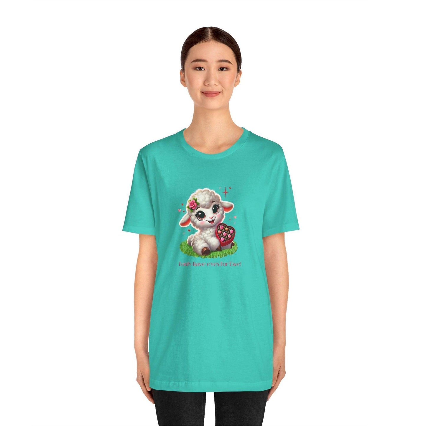 💖 I Only Have Eyes for Ewe! 🐑 Unisex Jersey Tee ✨ Spread the love this Valentine's Day! - Whippie's