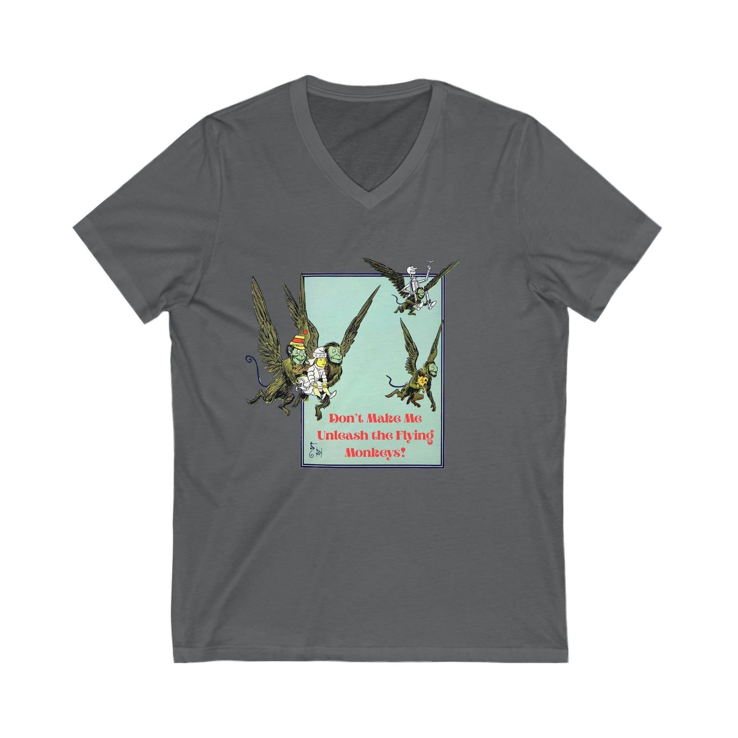 Wizard of Oz Don't Make Me Unleash the Flying Monkeys - V-neck Tee - Whippie's