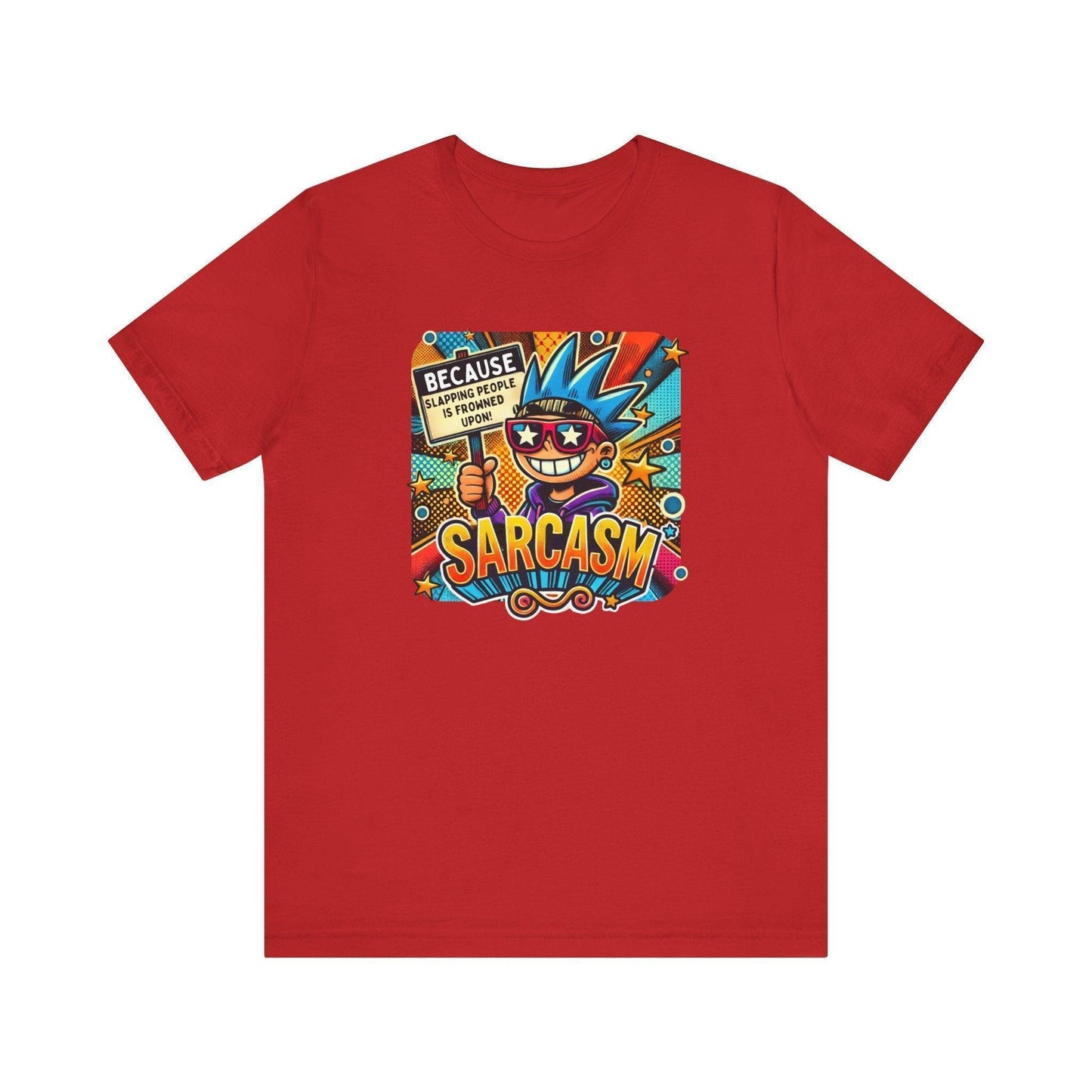 🎭 Sarcasm: It's Better Than Slapping 😉 Unisex Jersey Tee ✨ - Whippie's