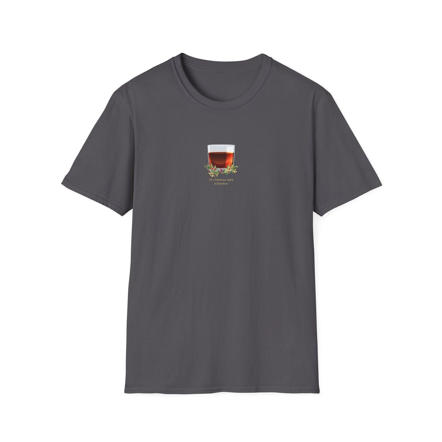 My Christmas Spirit is Bourbon 🥃🎄 - Unisex Softstyle T-shirt - Whippie's