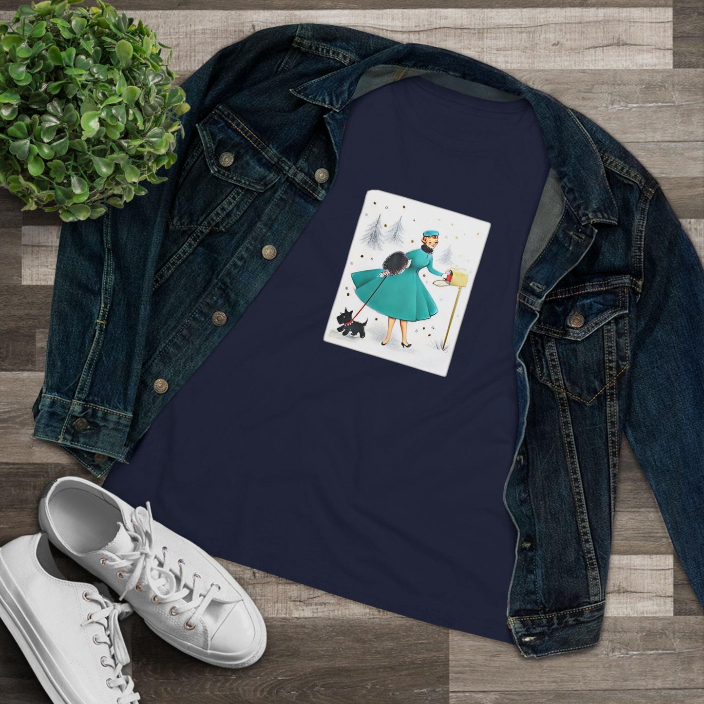 Retro Christmas Mailbox Check - Women's Softstyle Tee - Whippie's