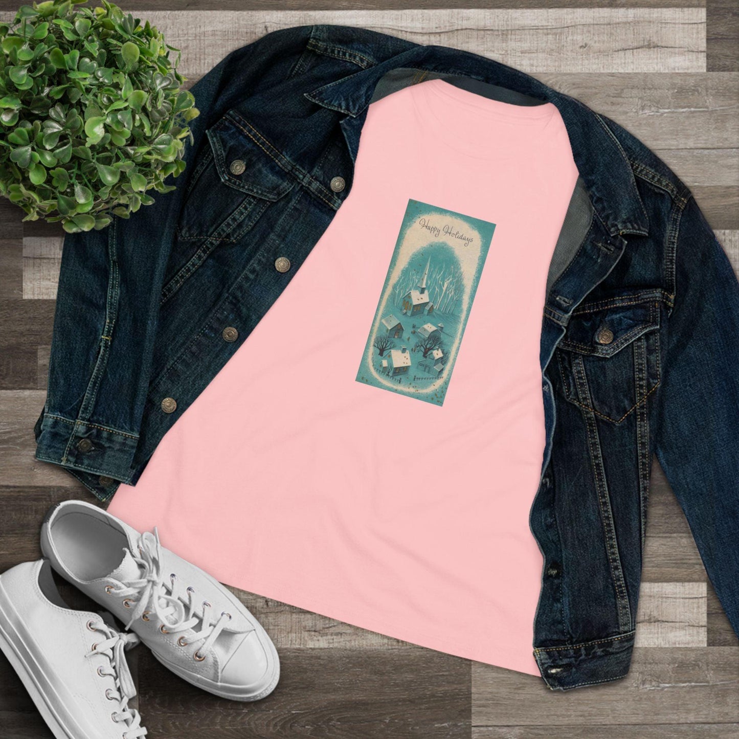 Happy Holidays - Vintage Village - Women's Tee - Whippie's
