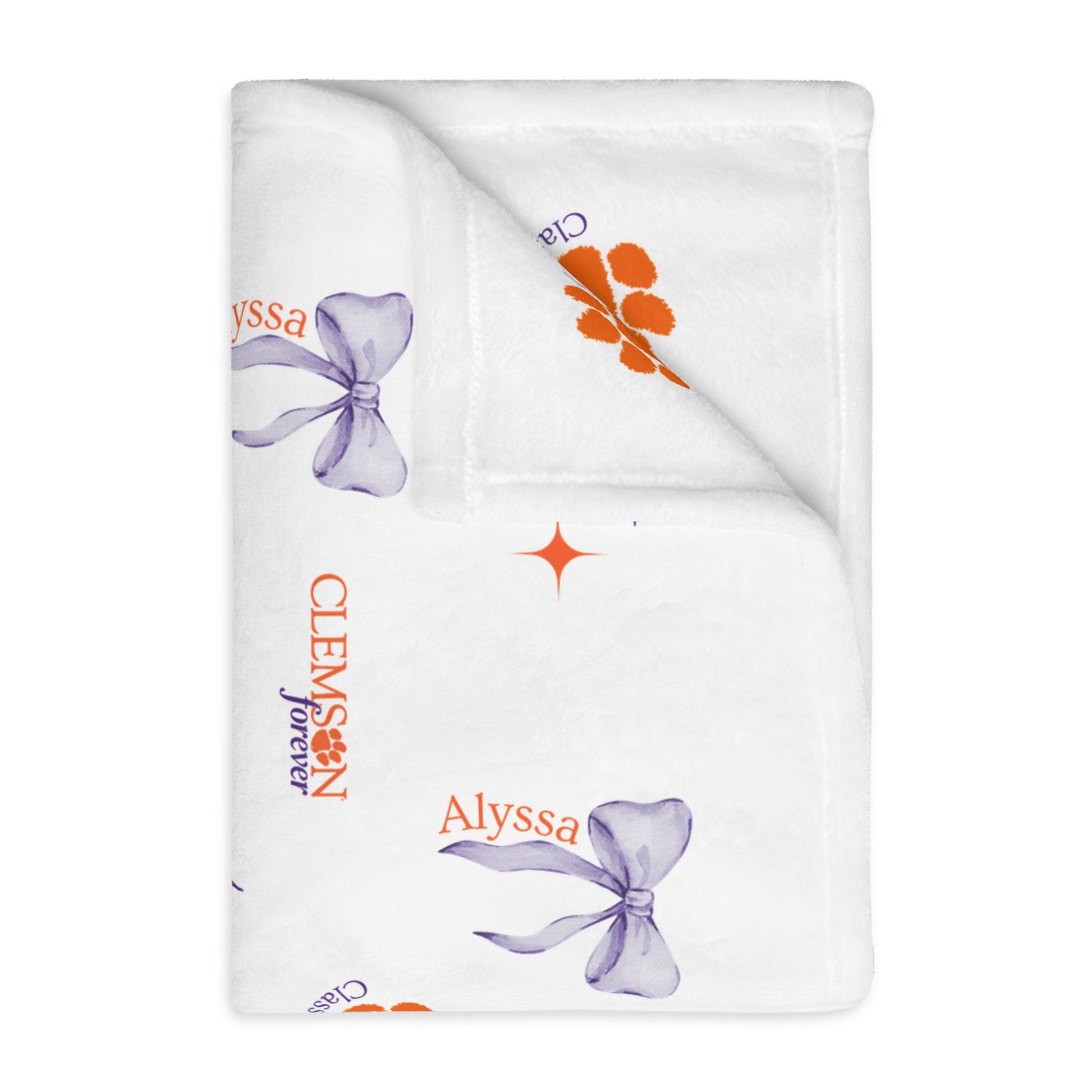 Graduation 2025 Paw Print Velvet Blanket - Personalizable - Whippie's