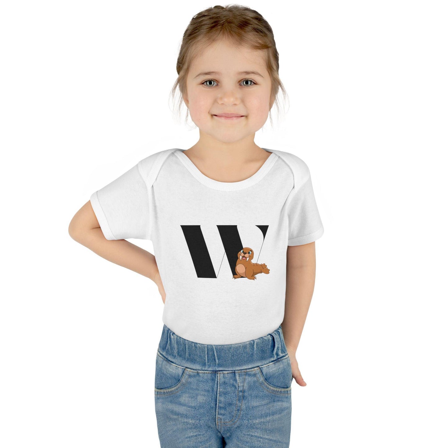 Alphabet Adventures: Letter W - Wonderful Walrus Baby Onesie W is for Wonderful Walrus! - Whippie's