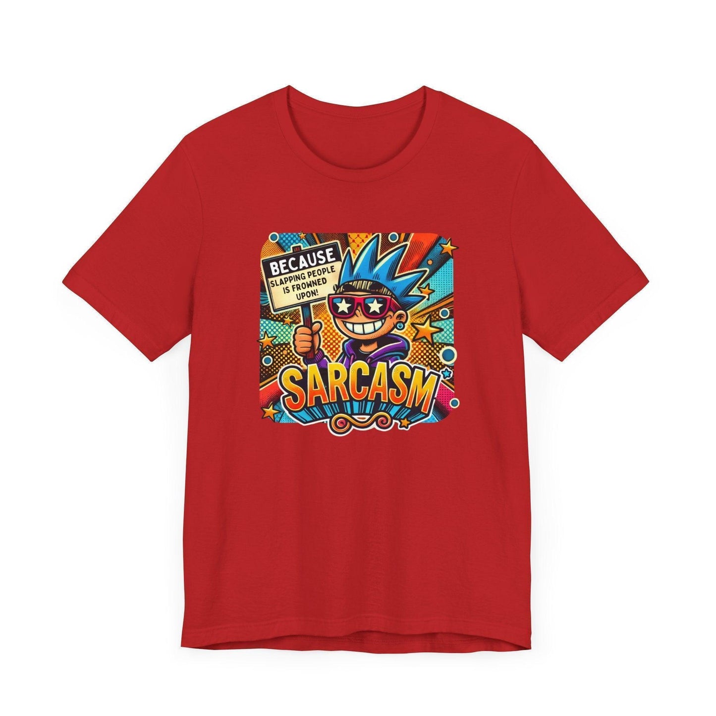 🎭 Sarcasm: It's Better Than Slapping 😉 Unisex Jersey Tee ✨ - Whippie's
