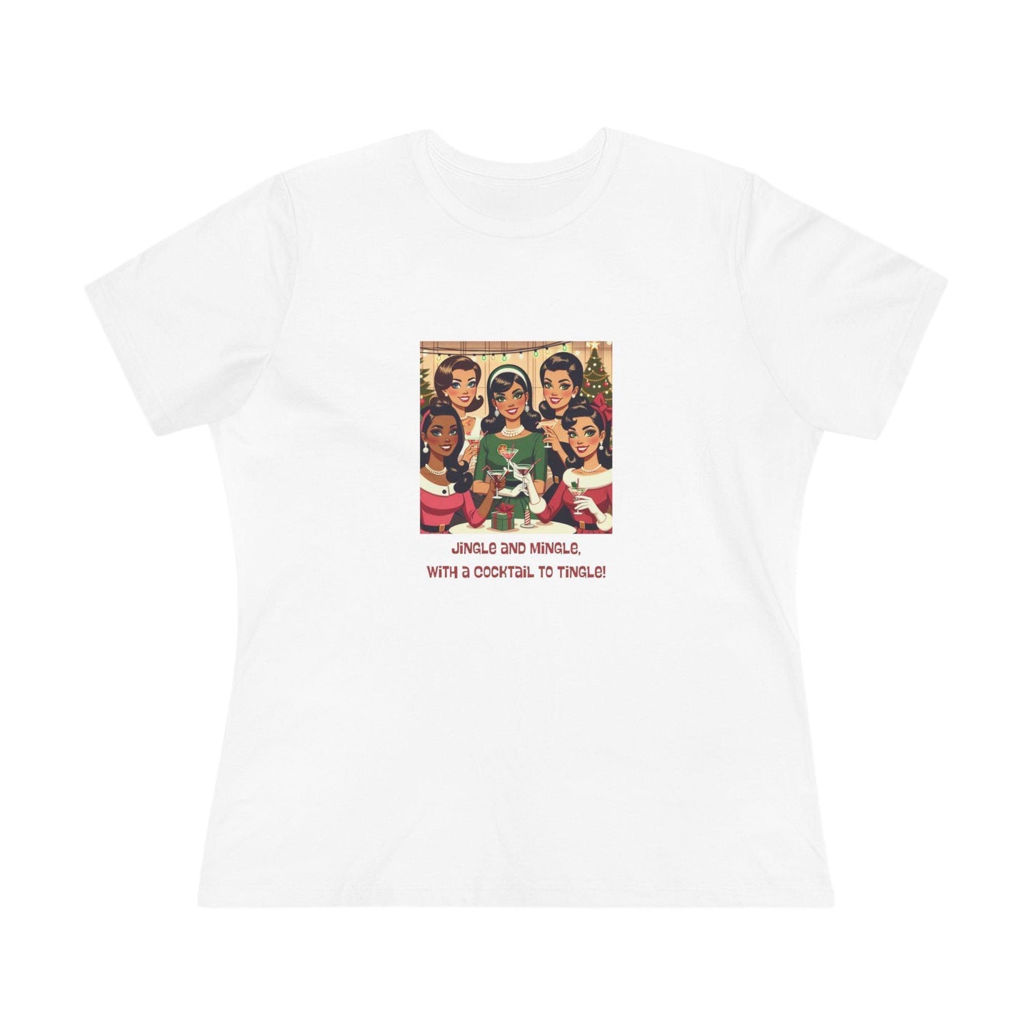 Holiday Friends Sipping Cocktails - Women's Softstyle Tee - Whippie's