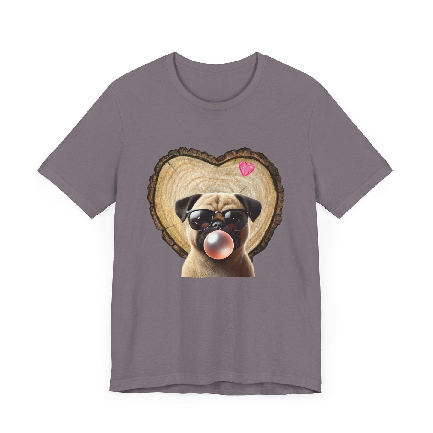 Pug Love - Unisex Jersey Tee - 🐶💕 Spread the Love with a Bubbly Pug! 💕🐶 - Whippie's