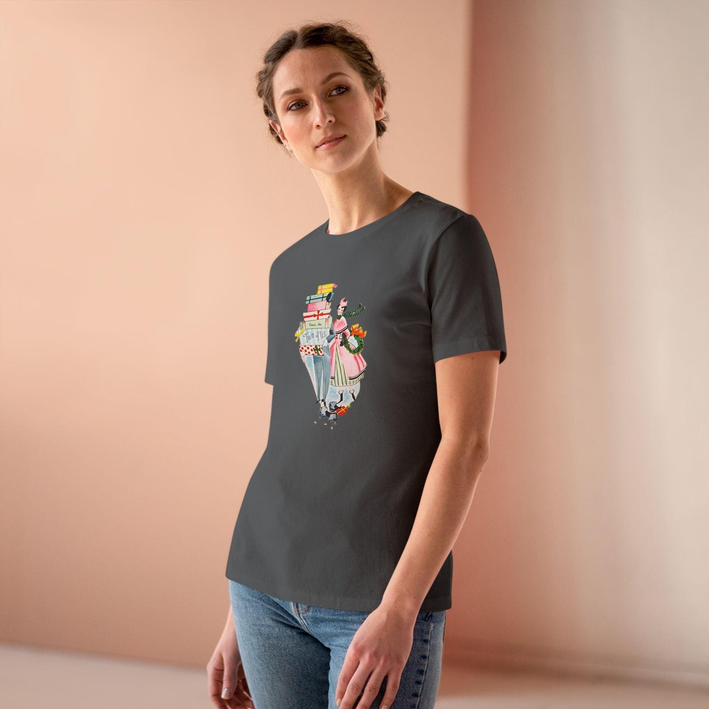 🎁 From the Two of Us! 🎄 Women's Tee ✨ Spread vintage holiday cheer! - Whippie's