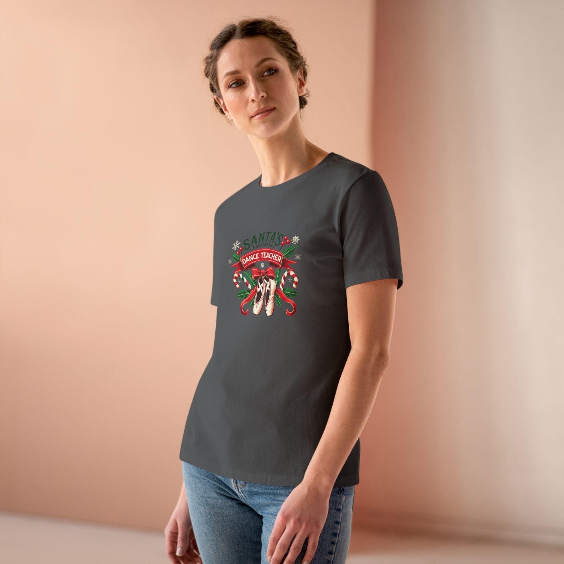 Santa's Favorite Dance Teacher Women's Softstyle Tee - Whippie's