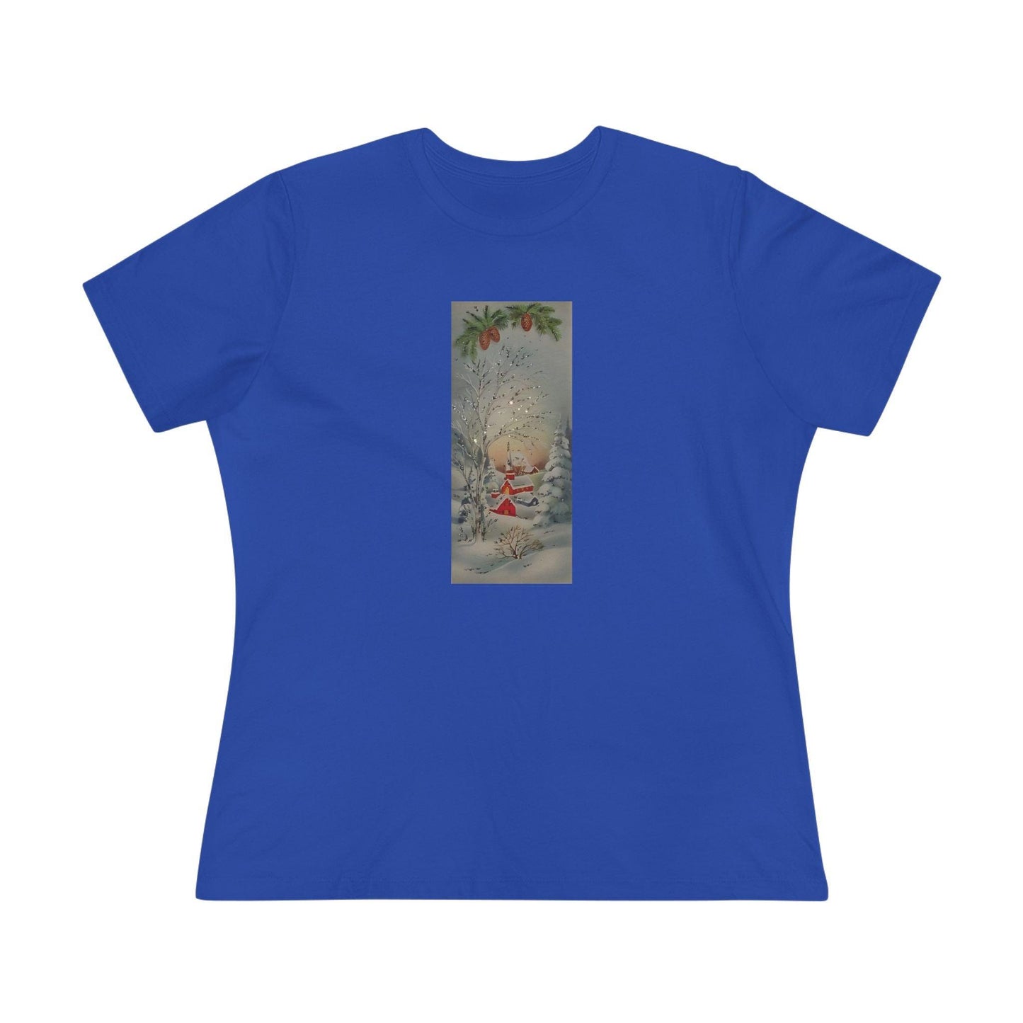 Glittery Winter Village Tee - Sparkle This Season! ✨🎄 Women's Softstyle Tee - Whippie's