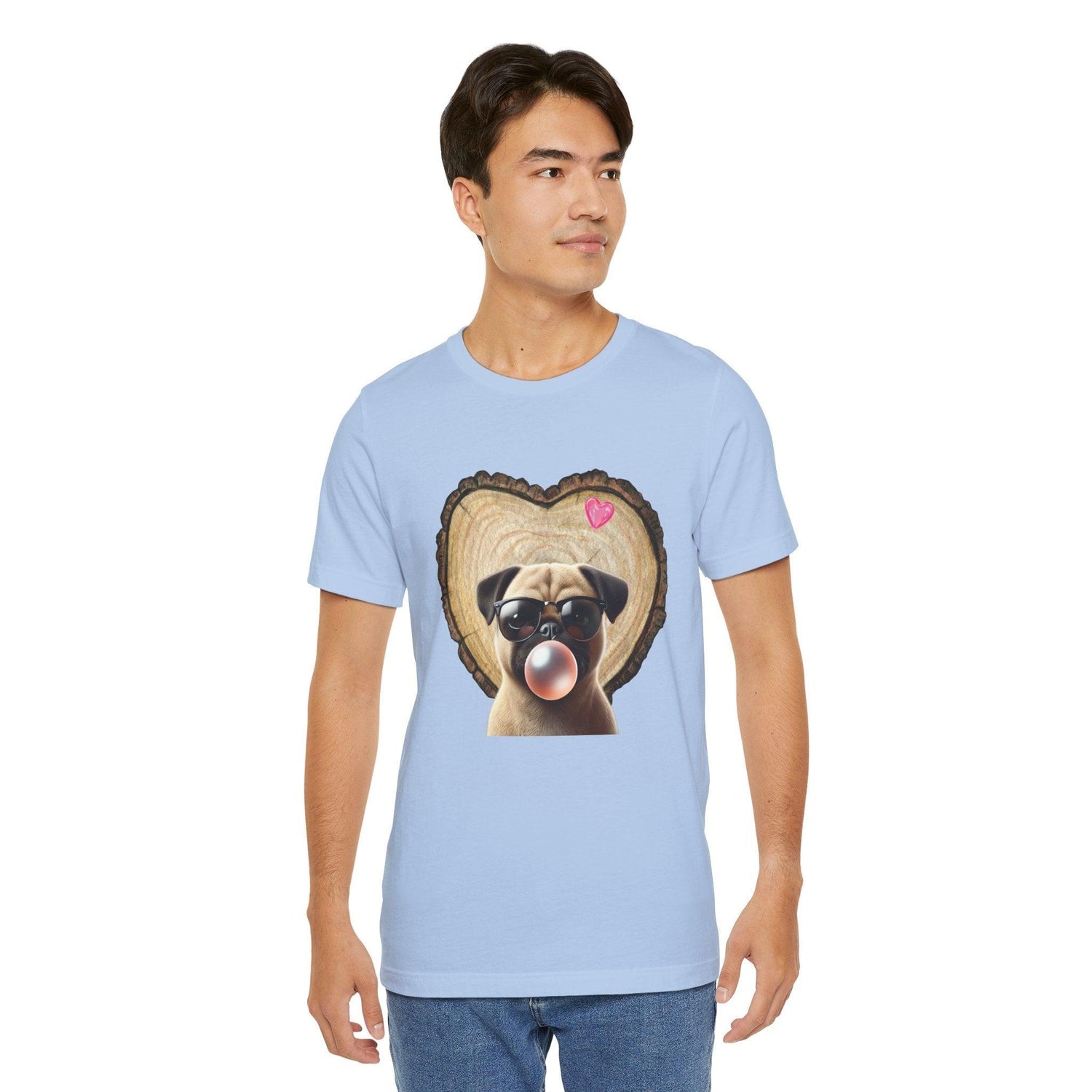 Pug Love - Unisex Jersey Tee - ๐ถ๐ Spread the Love with a Bubbly Pug! ๐๐ถ - Whippie's