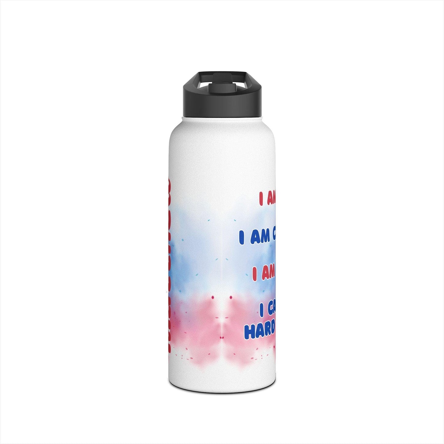 I Can Do Hard Things Stainless Steel Water Bottle - Personalizable - Whippie's