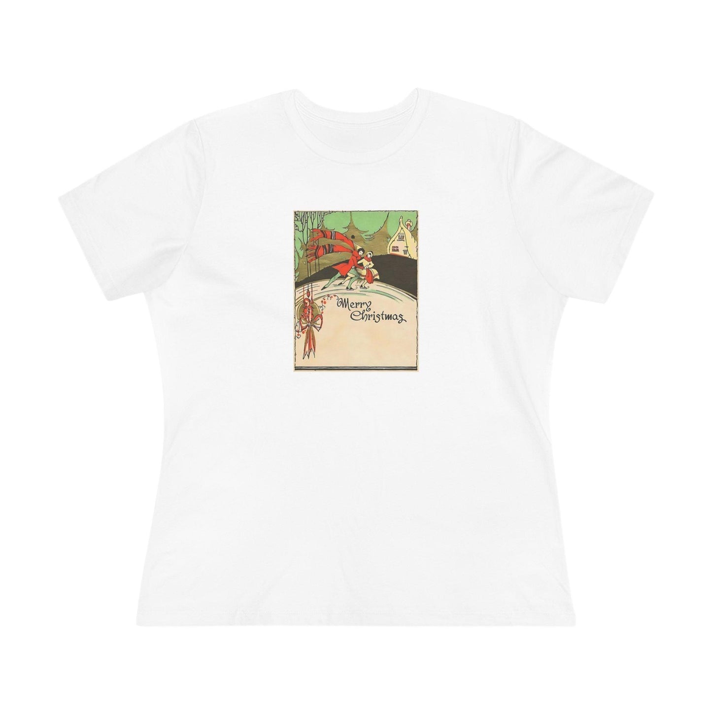 Merry Christmas - Ice Skating Couple - Women's Tee - Whippie's
