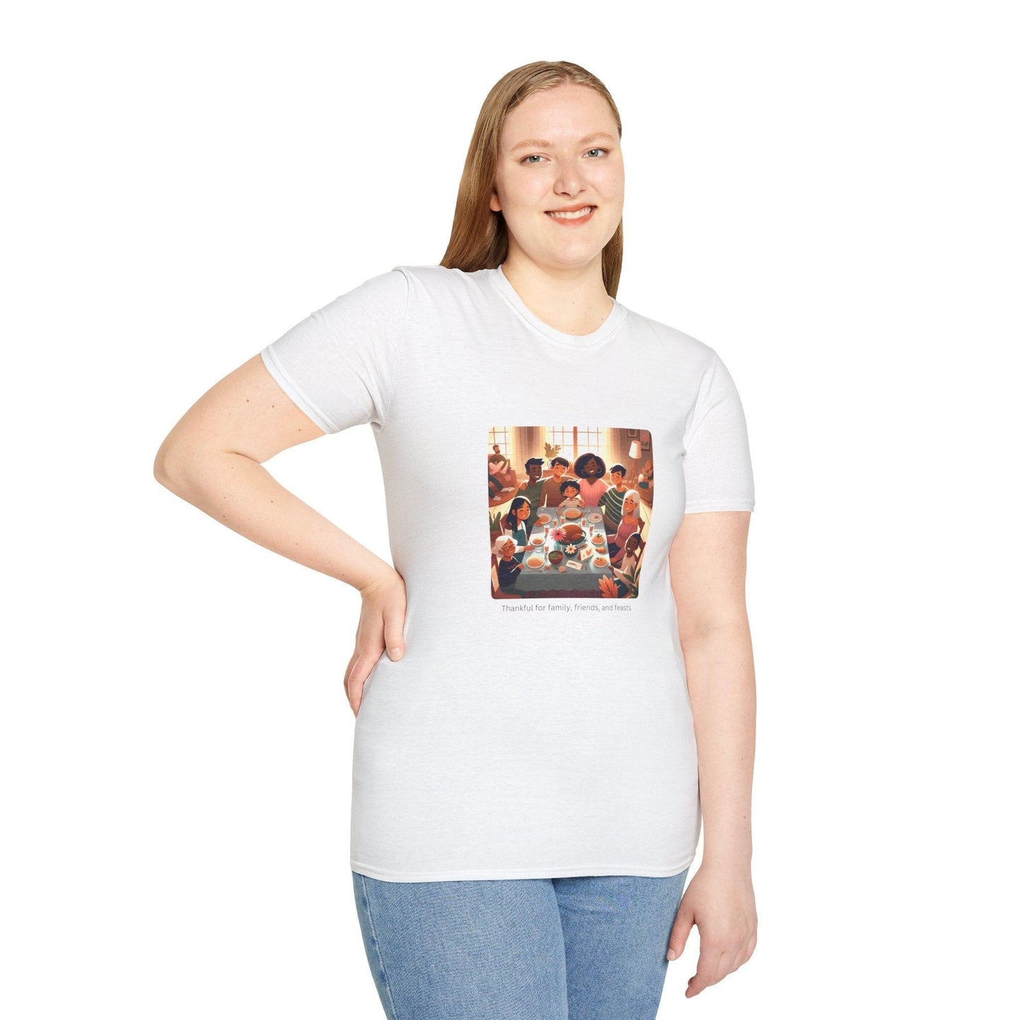 Thankful for Family, Friends, and Feasts - Celebrating Togetherness! 🍂🦃 - Unisex T-Shirt - Whippie's