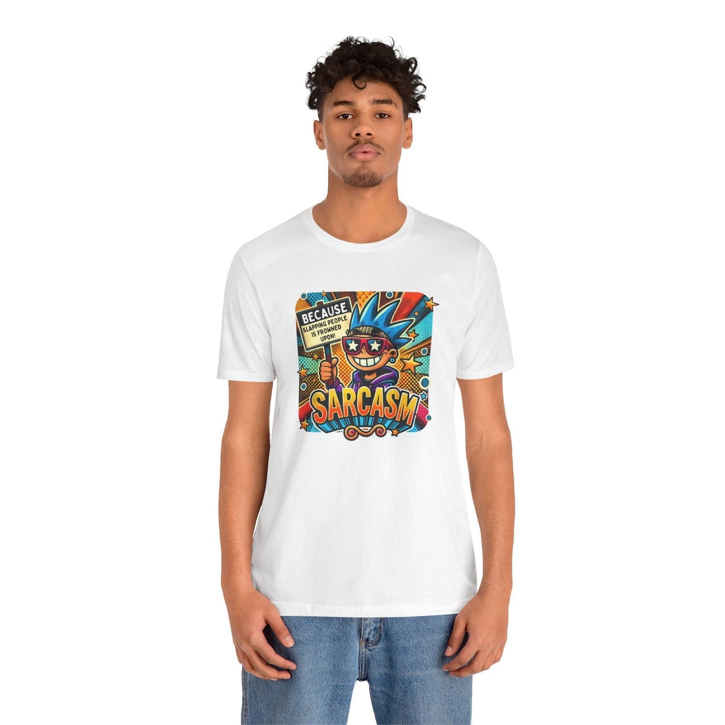 🎭 Sarcasm: It's Better Than Slapping 😉 Unisex Jersey Tee ✨ - Whippie's