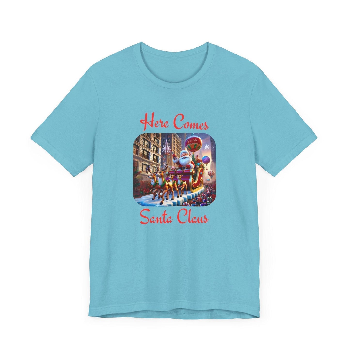 🎅 Here Comes Santa Claus 🎄 Unisex Jersey Tee ✨ - Whippie's