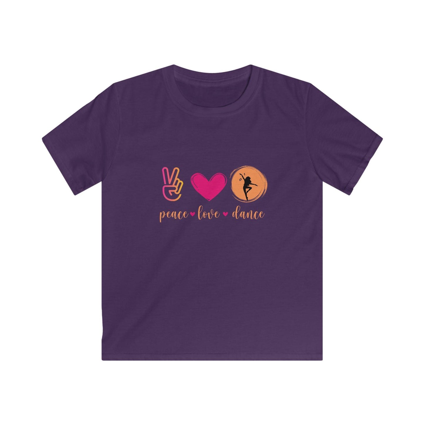 Peace, Love & Dance Youth Tee - ✌️❤️💃 Express Yourself Through Movement! 💃❤️✌️ - Whippie's