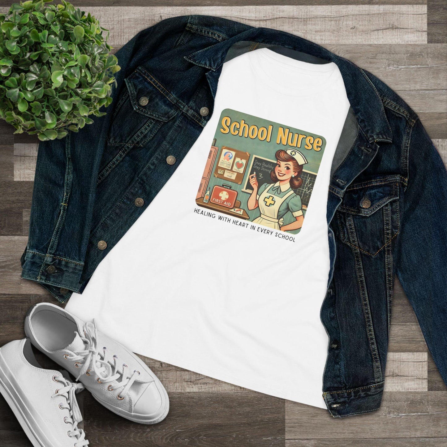 School Nurse Hero Tee - Healing with Heart in Every School 🩺❤️ - Whippie's