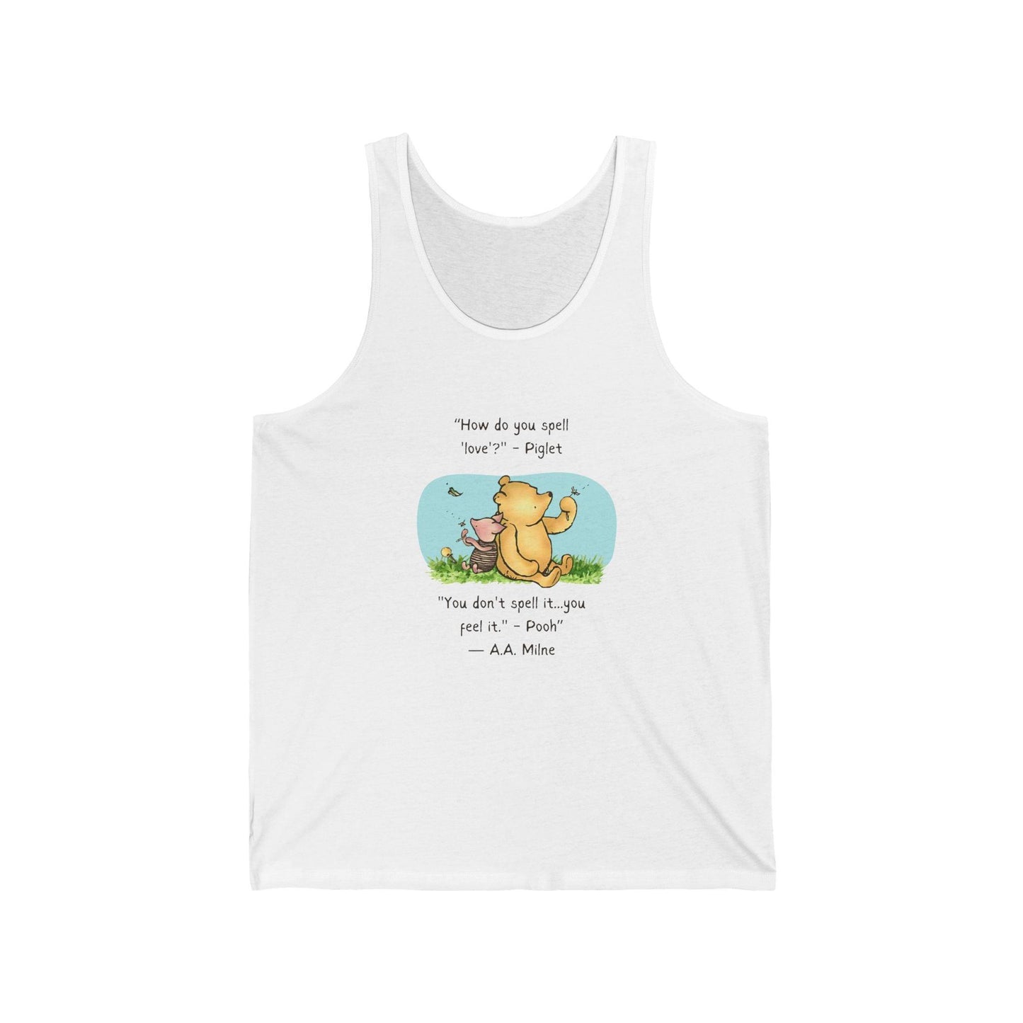 How Do You Spell Love? Unisex Jersey Tank - Feel the Love! 🍯❤️ - Whippie's