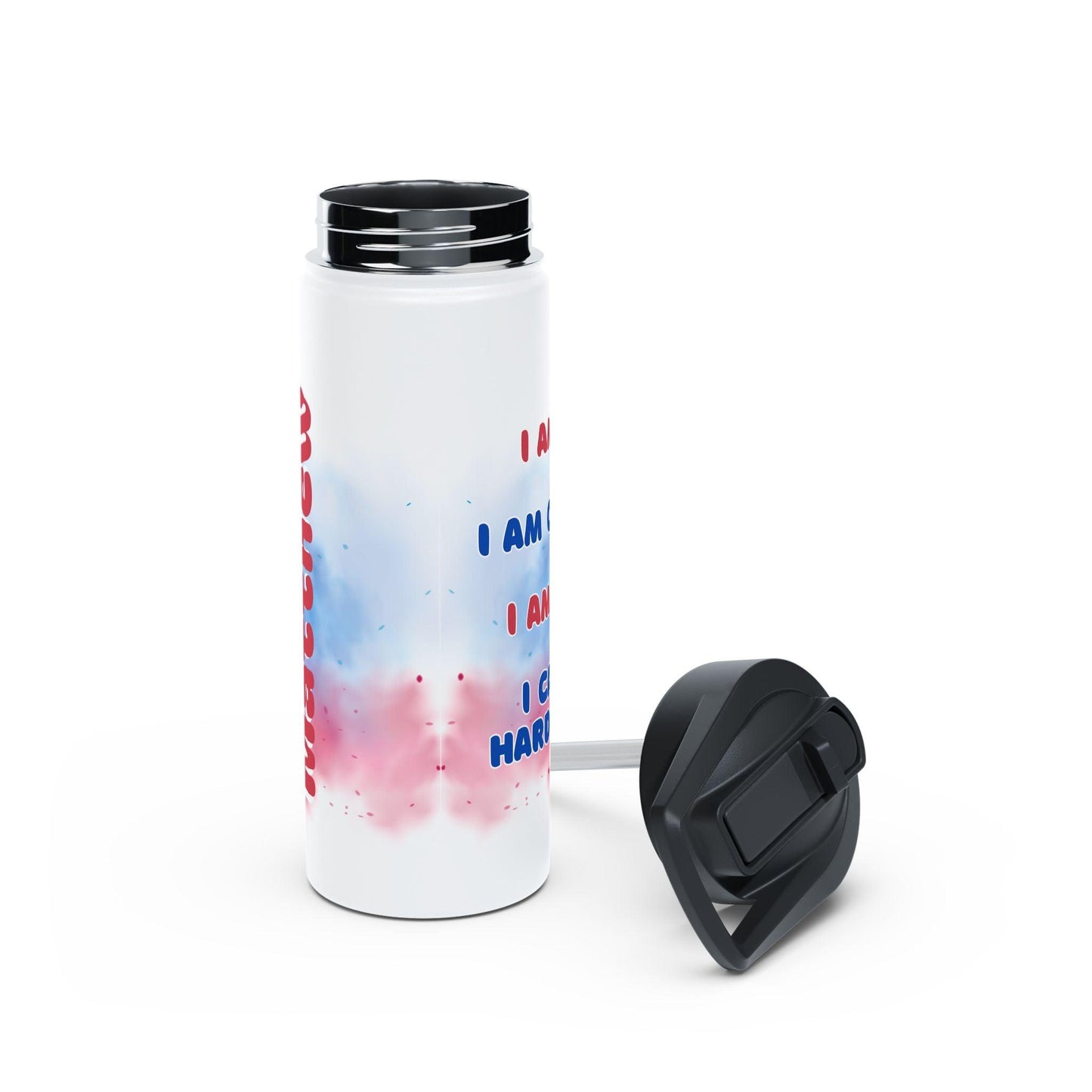 I Can Do Hard Things Stainless Steel Water Bottle - Personalizable - Whippie's