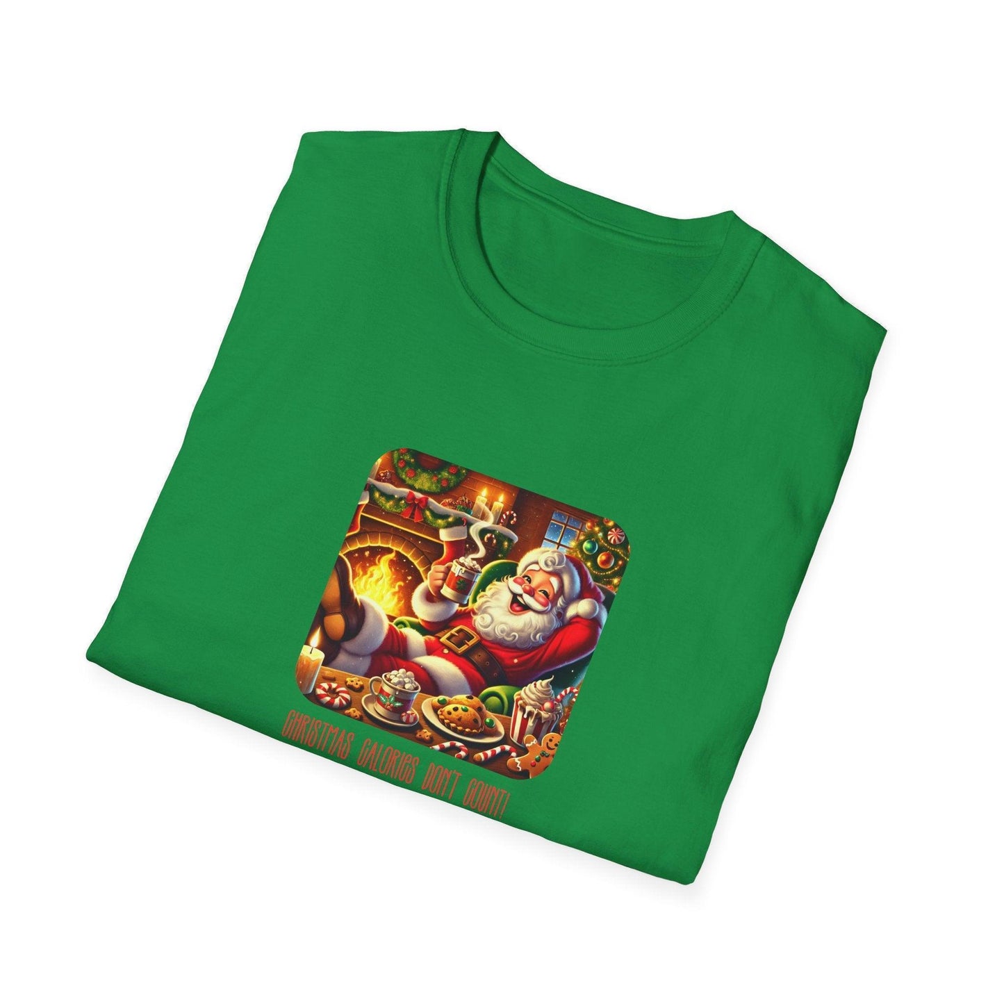 Santa: Christmas Calories Don't Count - Unisex Softstyle T-Shirt - Whippie's