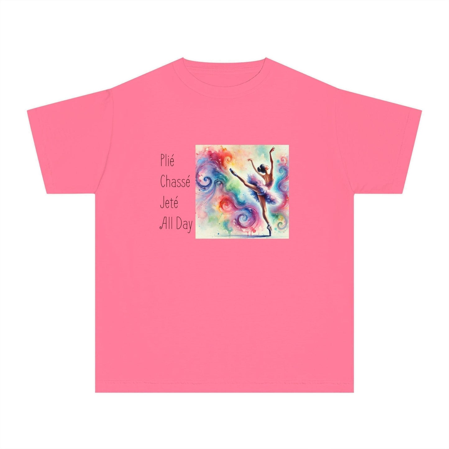 🩰 Plié Chassé Jeté All Day 💃 Youth Midweight Tee ✨ - Whippie's