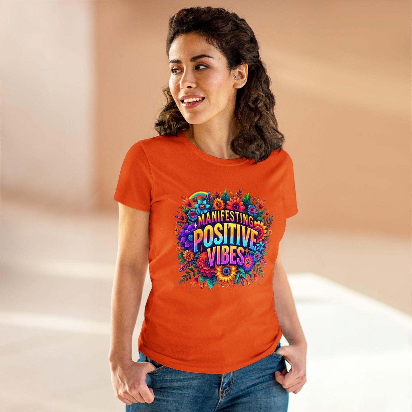✨ Manifesting Positive Vibes 🌈 Women's Tee 🌼 - Whippie's