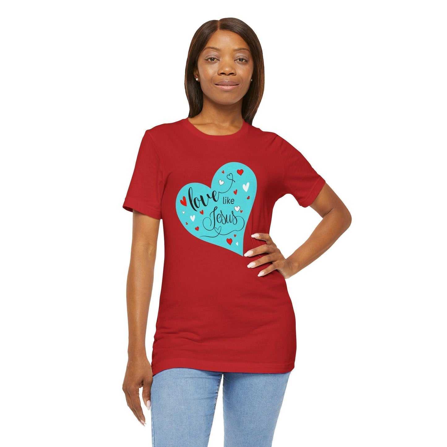 💙 Love Like Jesus ❤️ Unisex Jersey Tee ✨ Spread love and kindness. - Whippie's