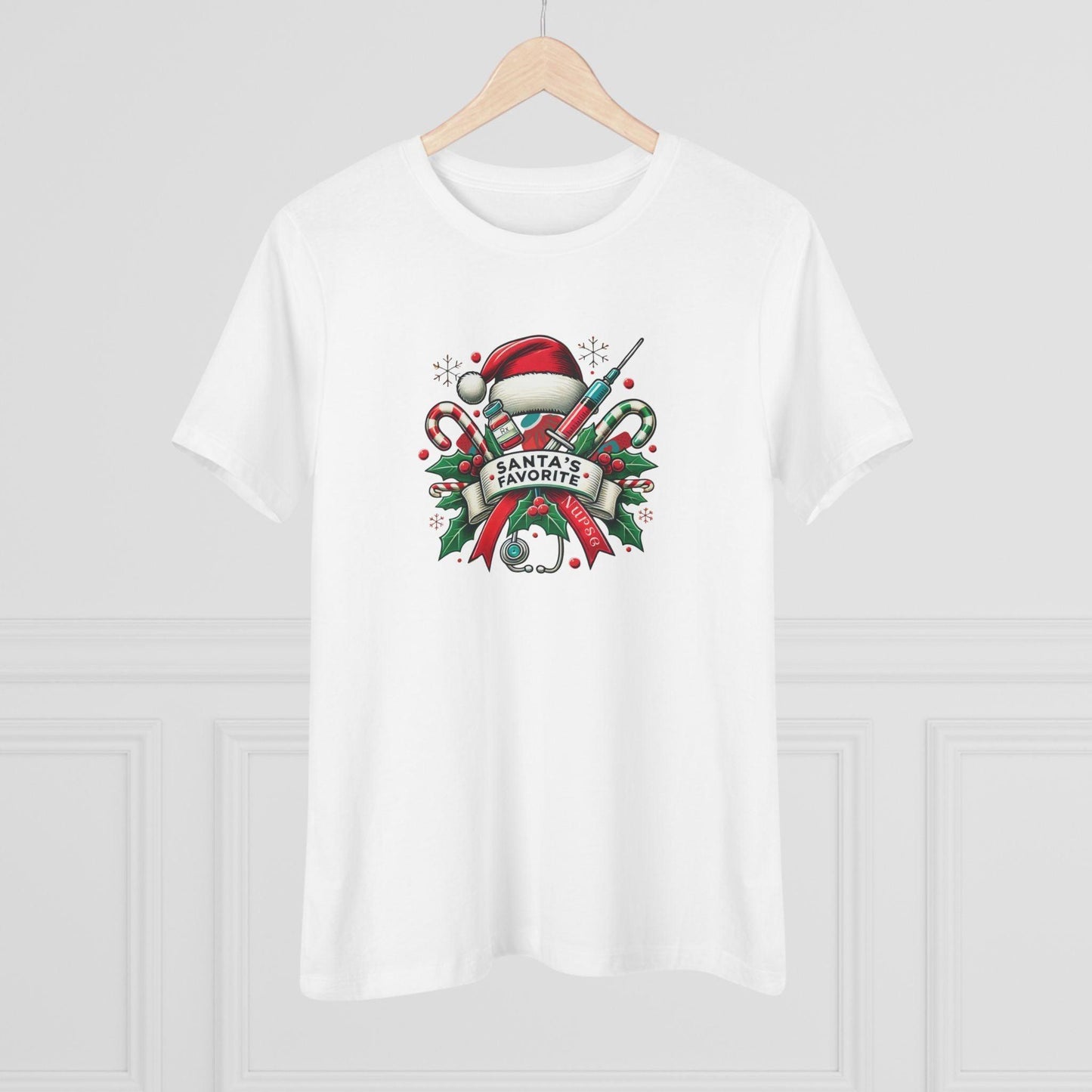 Santa's Favorite Nurse - Women's Softstyle Tee - Whippie's