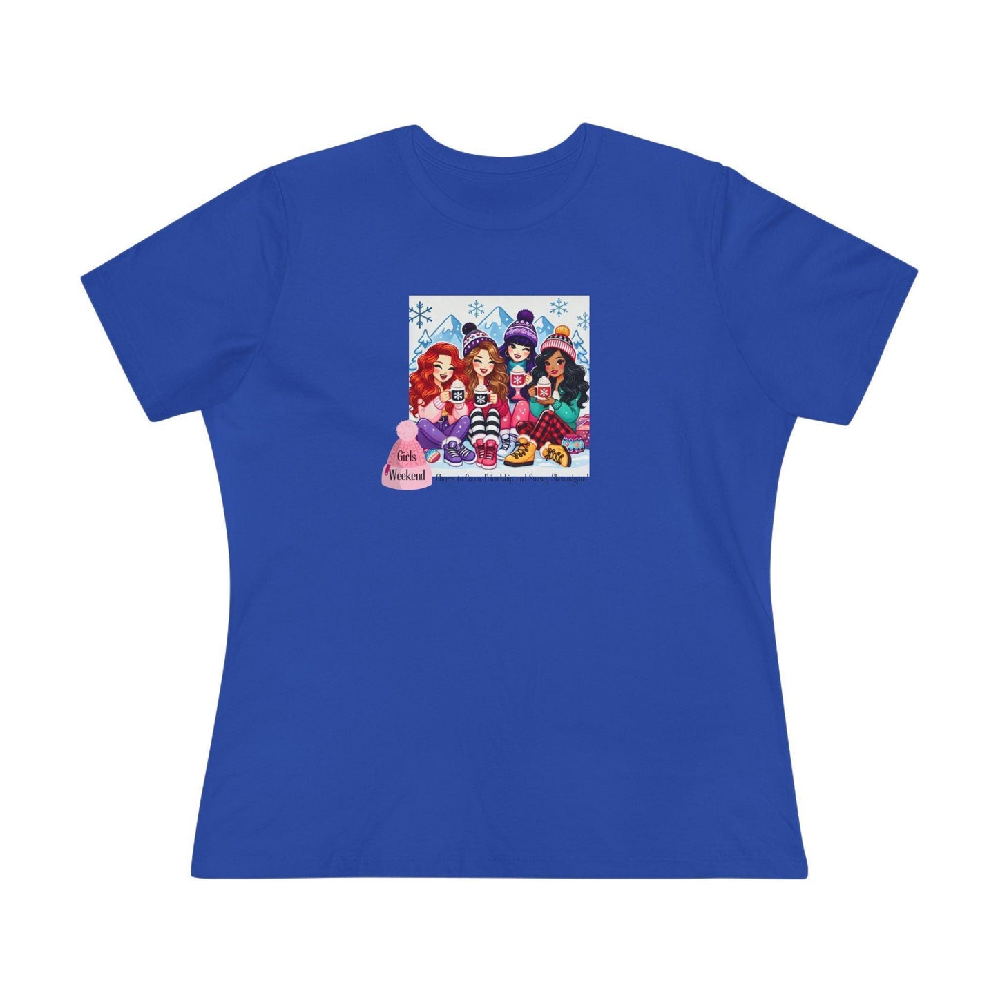 Girls Weekend Cheers to Cocoa, Friendship, and Snowy Shenanigans! - Women's Softstyle Tee - Whippie's