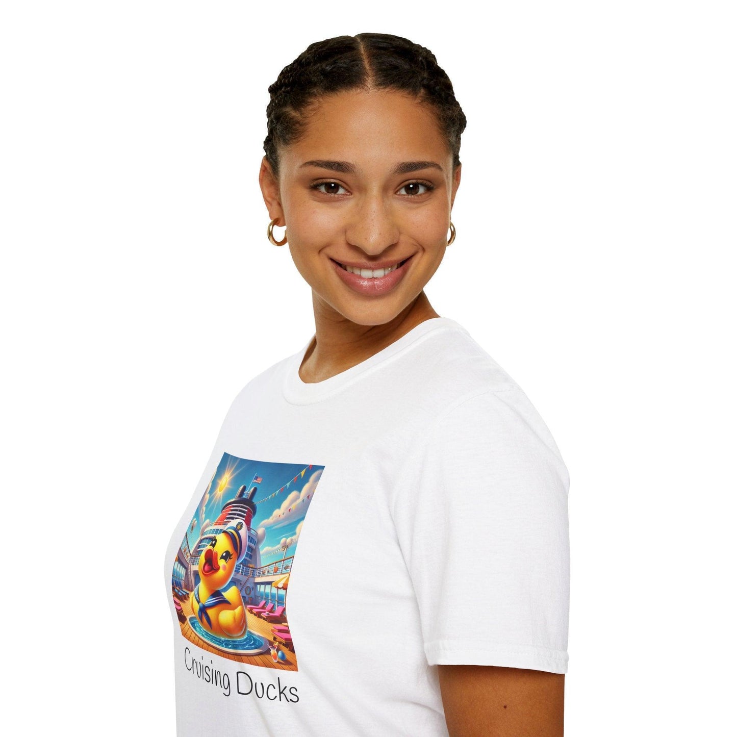 Duck on the Loose! Hilarious Cruise Ship Hide-and-Seek 🛳️ Unisex T-Shirt 🐤 - Whippie's