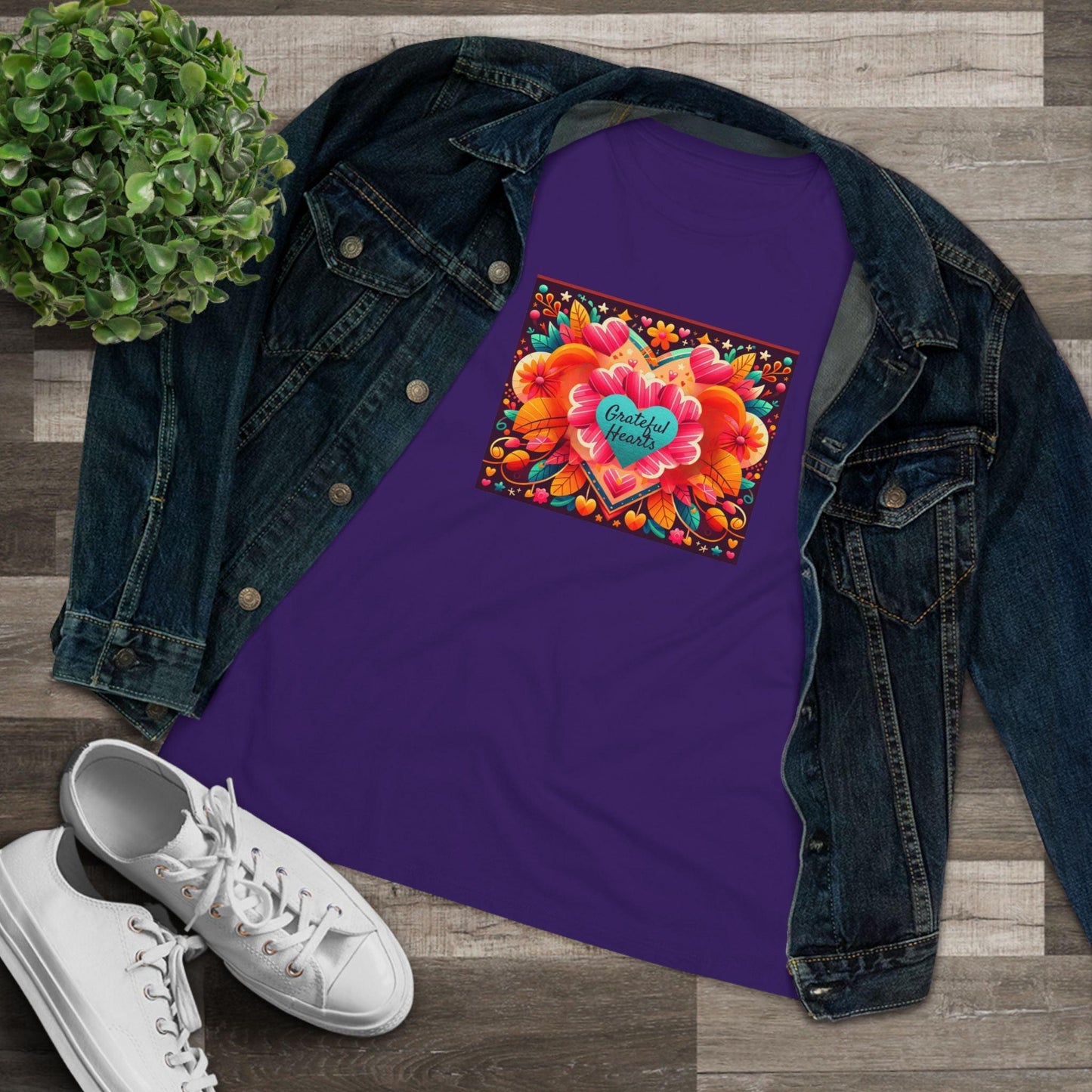 Grateful Hearts - A Celebration of Love and Gratitude 🧡💛❤️ - Women's Softstyle Tee - Whippie's