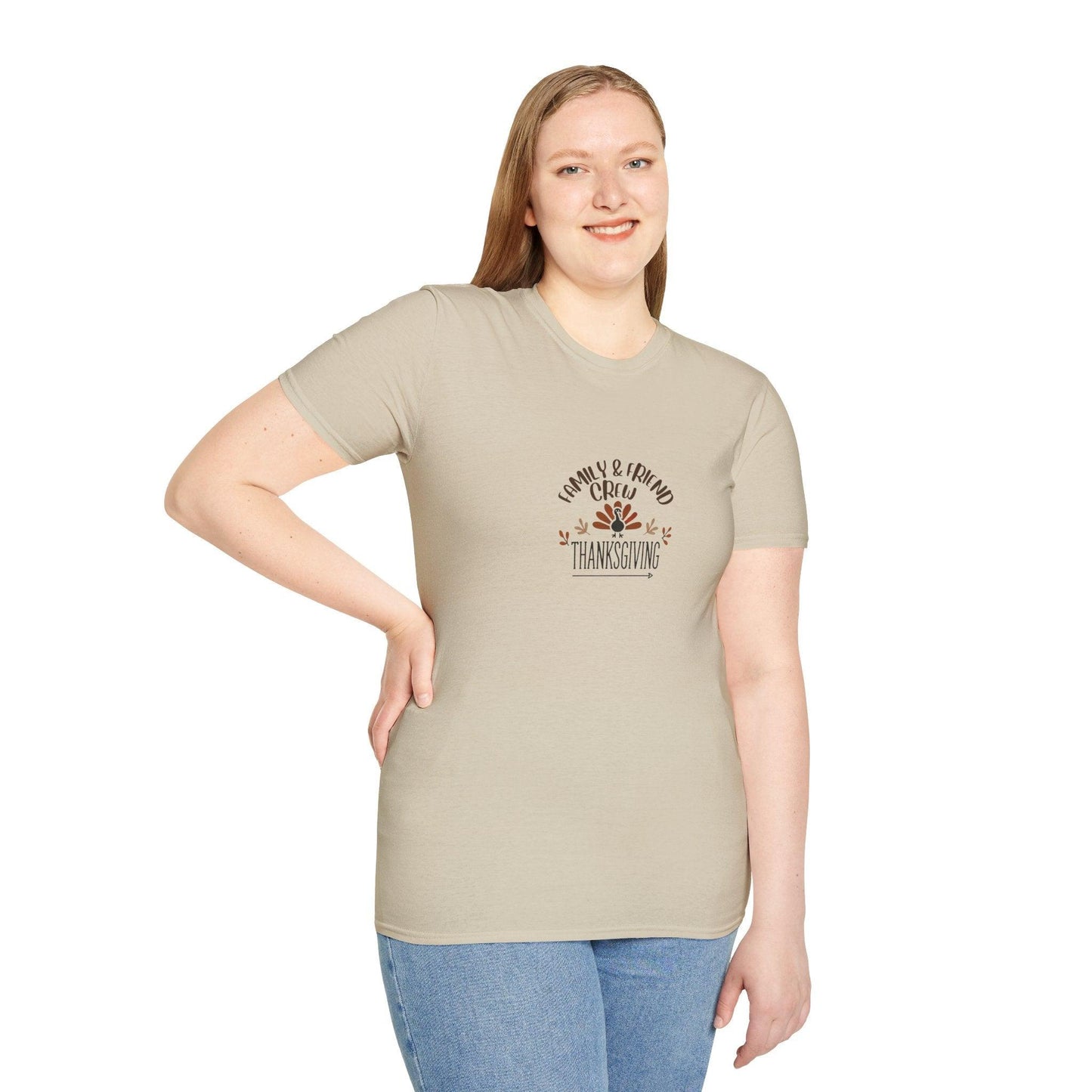 Thanksgiving Family & Friends Crew - Gobble 'Til You Wobble with Your Favorite Crew! 🦃🍁 Unisex T-Shirt - Whippie's