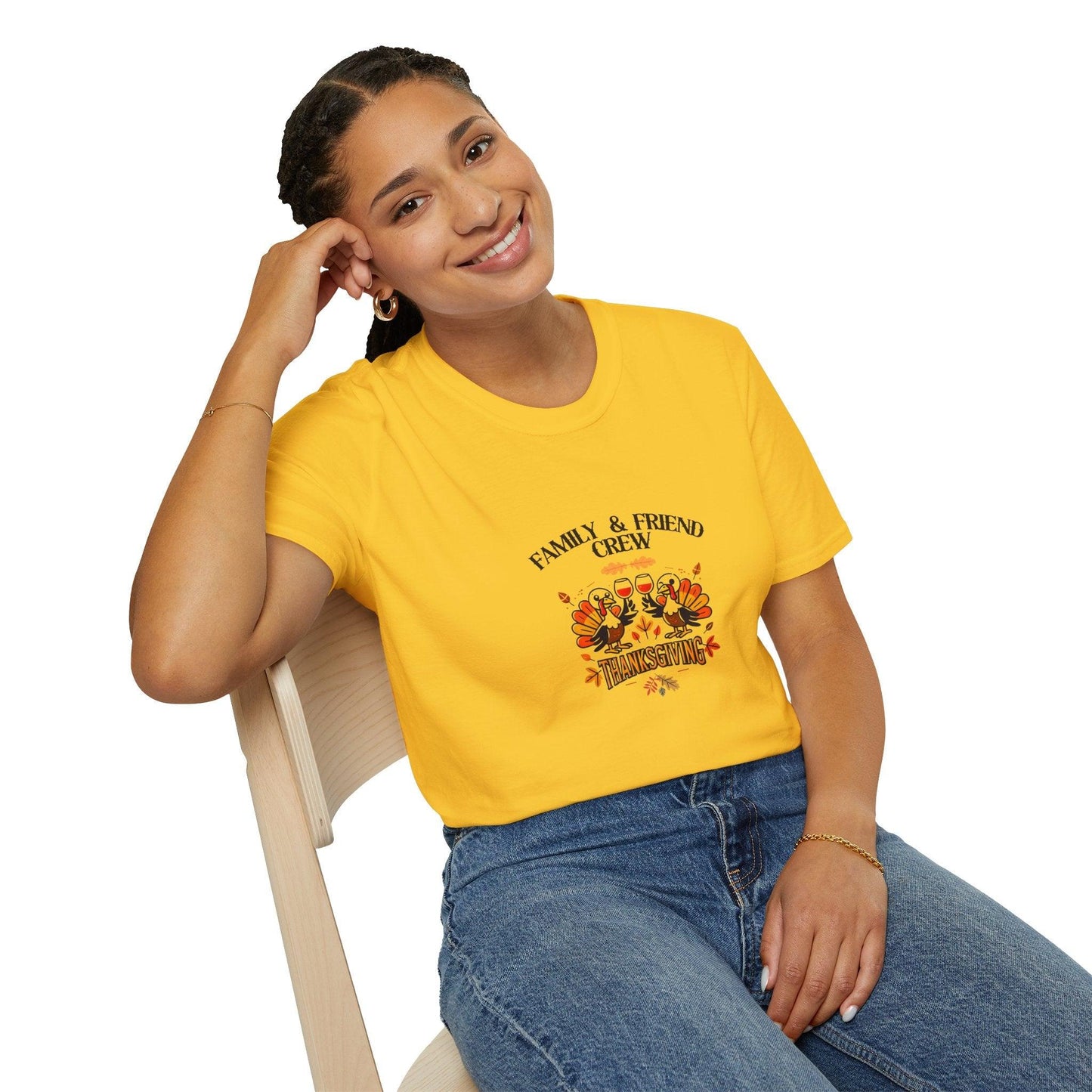 Thanksgiving Family & Friends Crew - Cheers to the Crew! 🦃🥂🍁 Unisex T-Shirt - Whippie's