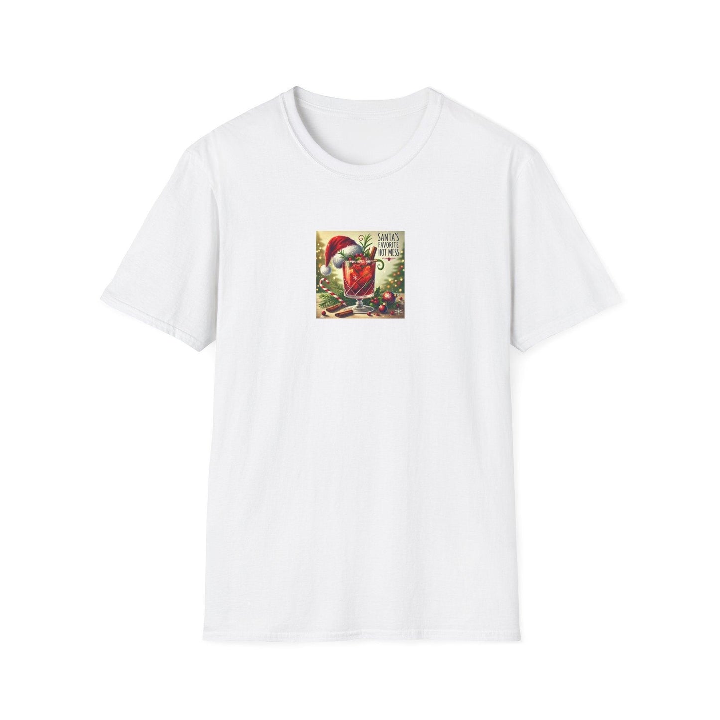 Santa's Favorite Hot Mess 🎅🎄🍹 - Unisex Softstyle T-shirt - Whippie's