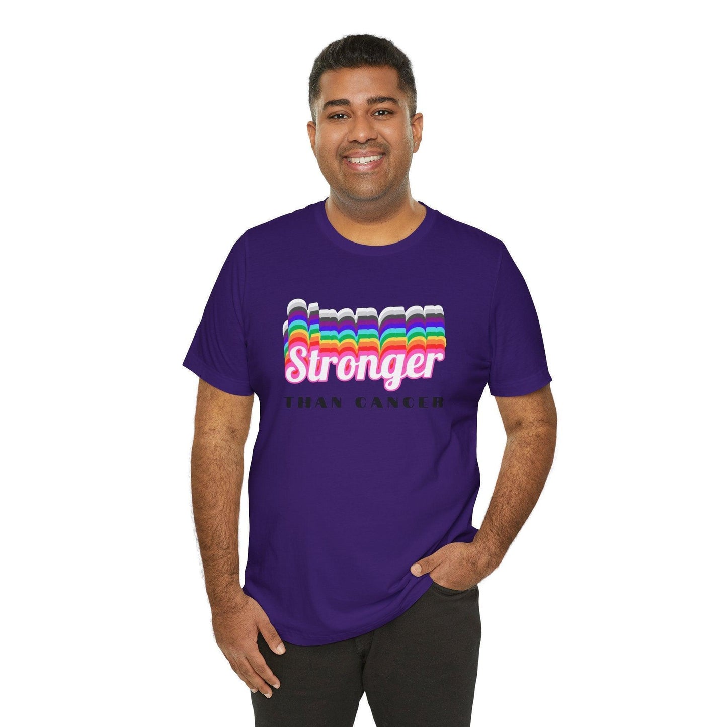 💪 Stronger Than Cancer 🎗️ Unisex Jersey Tee ✨ Show your support, wear your strength. - Whippie's