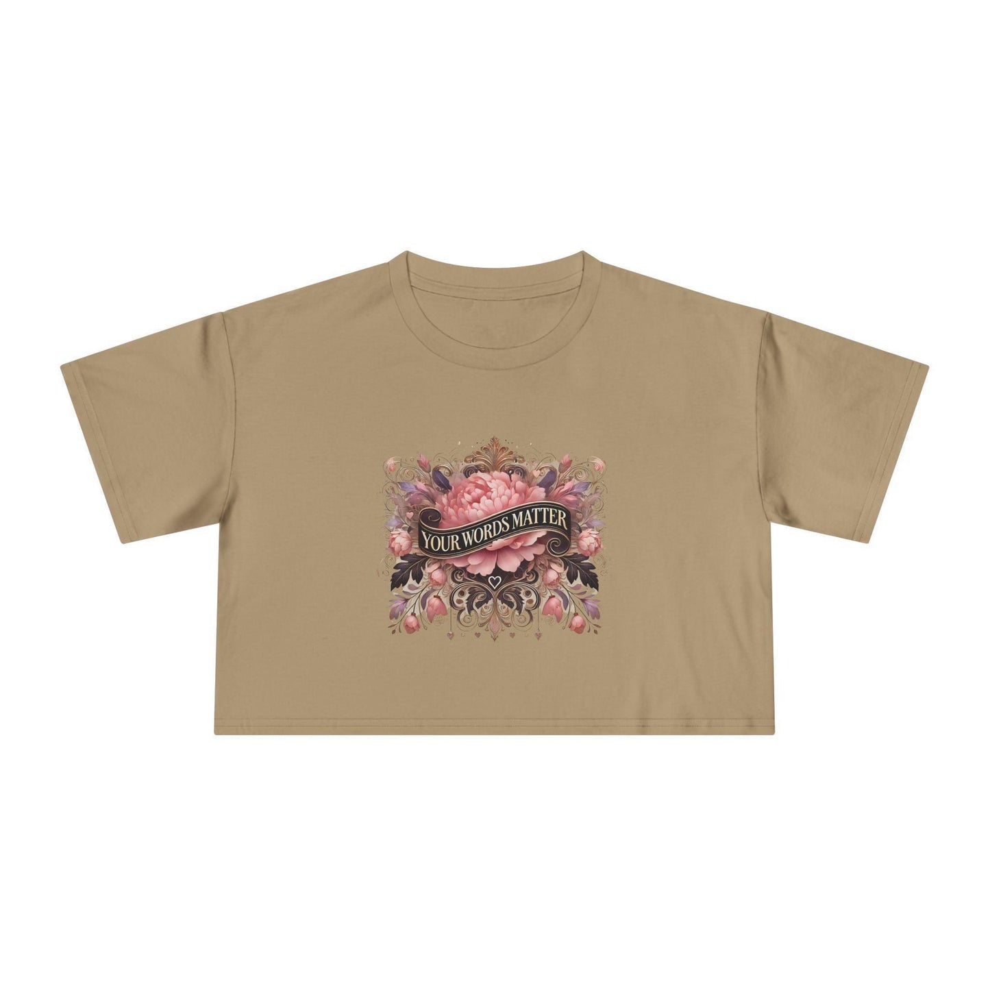 ๐ผ Your Words Matter ๐ฌ Women's Crop Tee ๐ธ - Whippie's