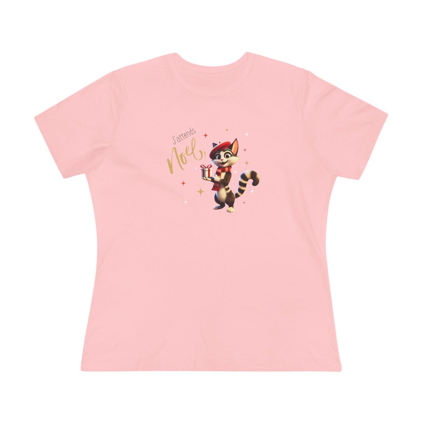 J'attends Noël 🐈⬛ Women's Tee 🎄 A purr-fectly Parisian Christmas! - Whippie's