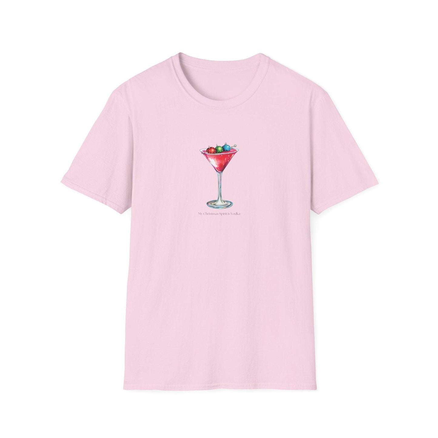 My Christmas Spirit is Vodka 🍸🎄 - Unisex Softstyle T-shirt - Whippie's