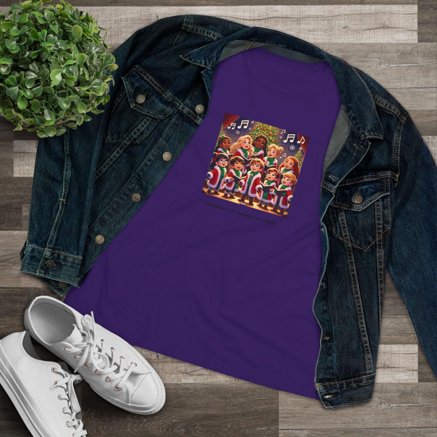 Happiness is Singing in a Choir - Women's Tee - Whippie's