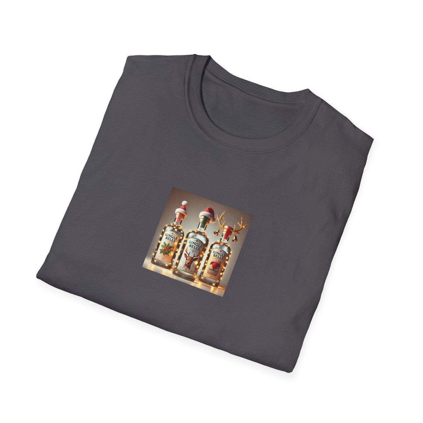 GINgle Bells! 🎄🎅🍸 - Unisex Softstyle T-shirt - Whippie's