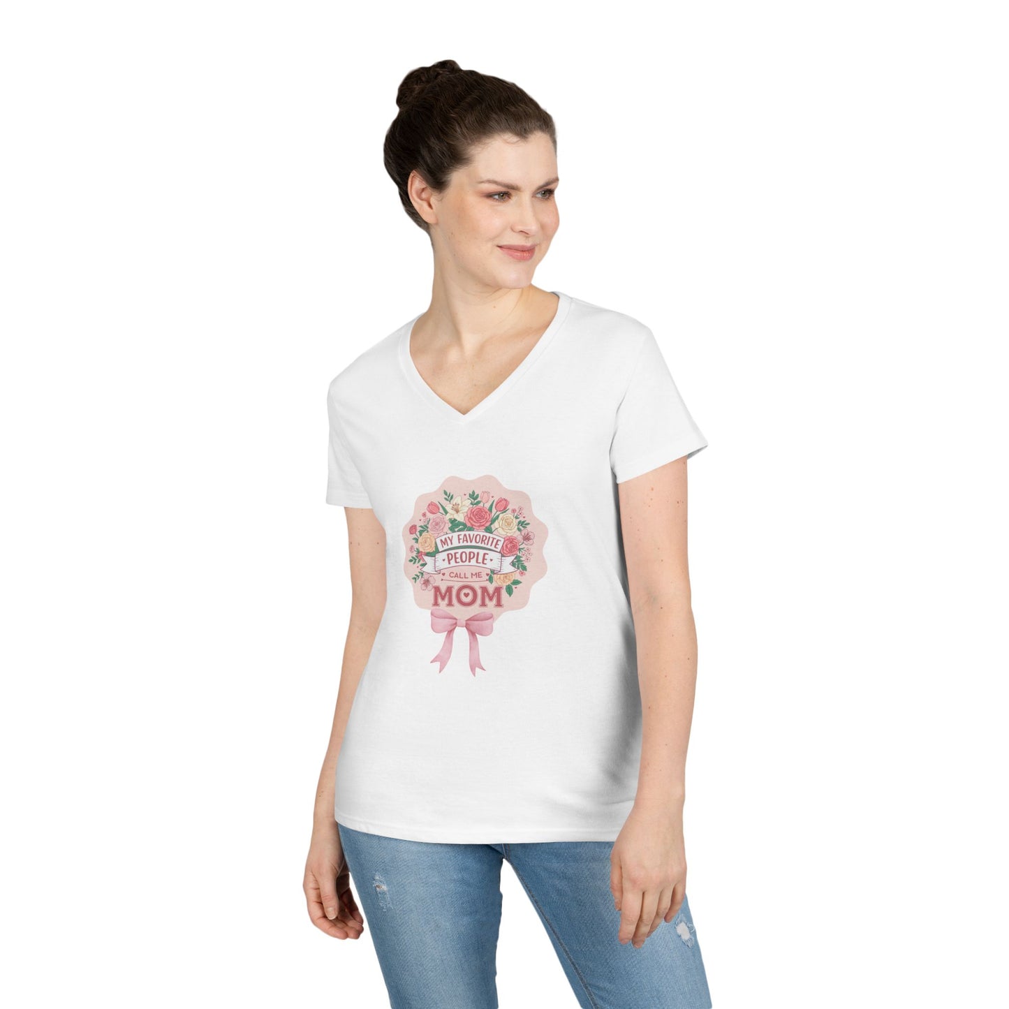 My Favorite People Call Me Mom Women's V-Neck T-Shirt - Whippie's